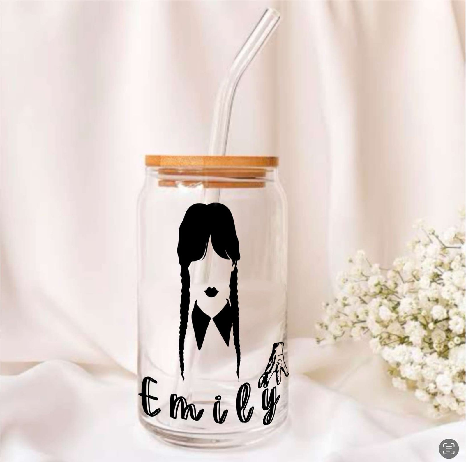 Wednesday Adams Glass Tumbler - 550ml - Image 5