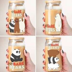 We Bare Bears Glass Tumbler - 550ml