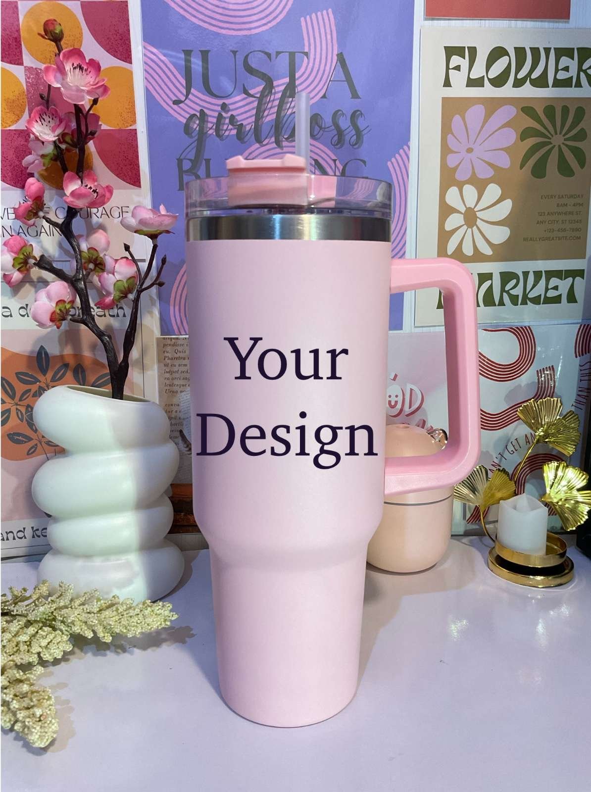 Hydrasip pink Tumbler - 40oz