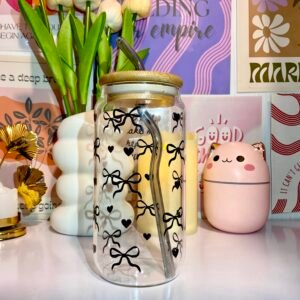 Black Bow Glass Tumbler 550ml