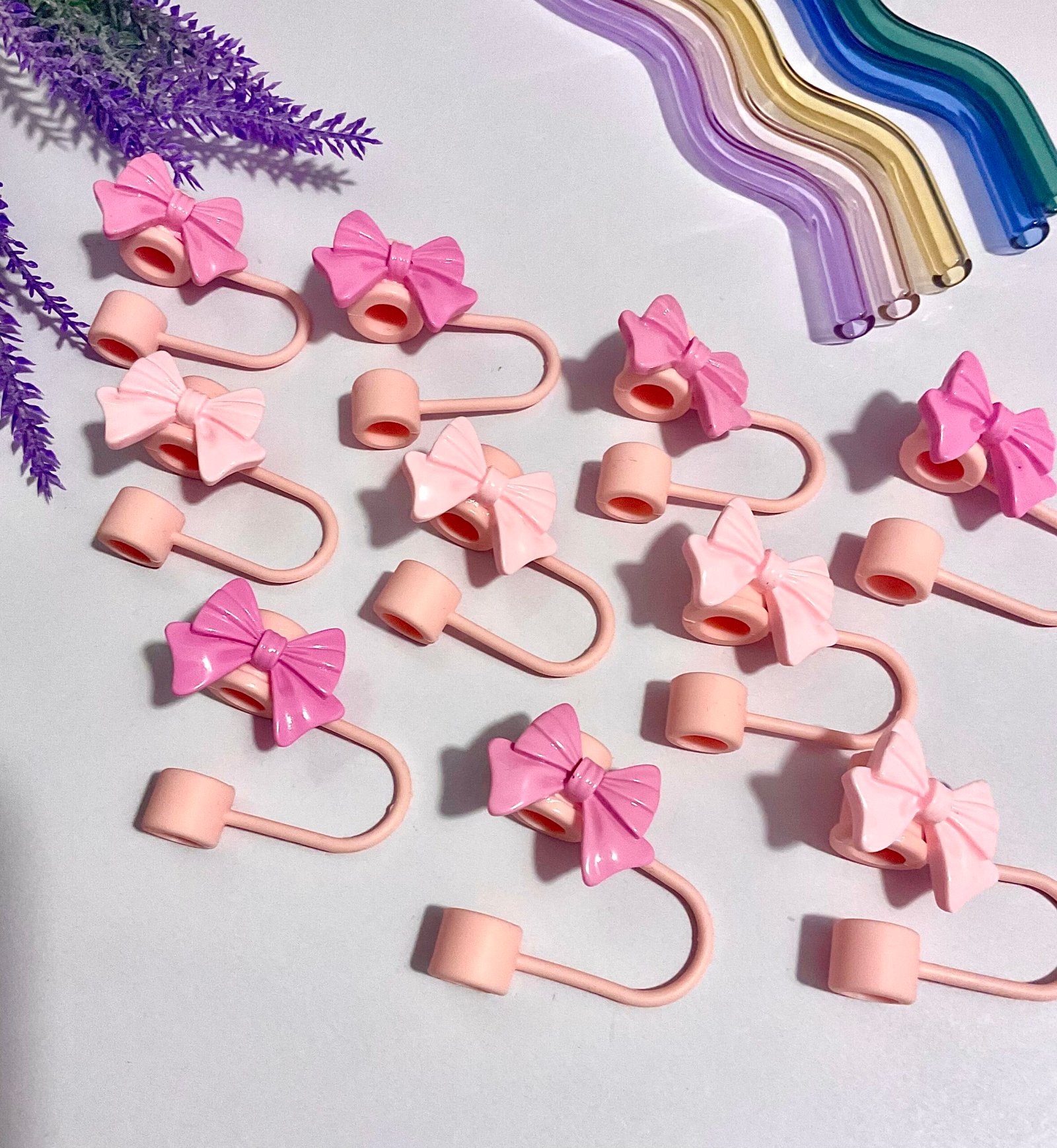 Bow Straw Toppers