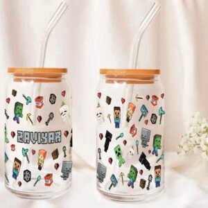 Personalized Minecraft Glass Tumbler-550ml