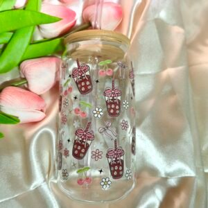 Boba & Cherries Glass Tumbler